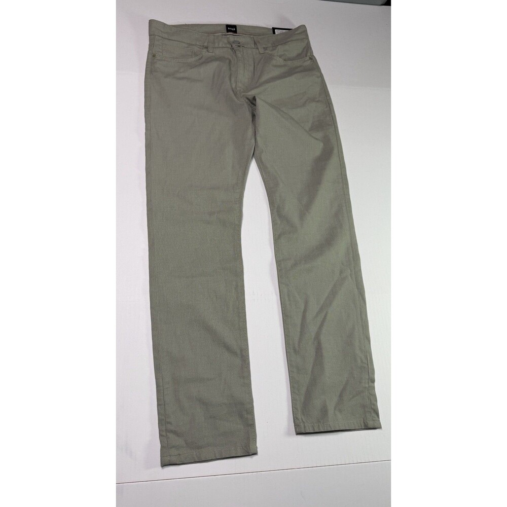 Hugo Boss Mens Pants 32x32 Khaki Beige Slim Straight Dress Casual NWT